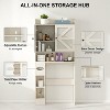 MUUEGM Over The Toilet Storage Cabinet, Farmhouse Bathroom Space-Saving Organizer with Toilet Paper Holder & Adjustable Shelf - 3 of 4