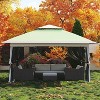 12x12 FT Gazebo Tent Outdoor Pop Up Canopy Tent with Netting, Adjustable Height Instant Gazebos for Patio Garden Backyard - 2 of 4