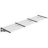 vidaXL Door Canopy Black and Transparent 141.1"x35.4" Polycarbonate - 2 of 4