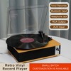 YARDSIGHT Retro Vinyl Record Player with Bluetooth, RCA Output, AUX Input, and Headphone Jack - Classic Turntable for Music Lovers - 2 of 4