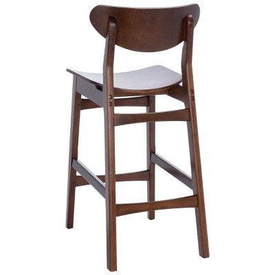 Thaxton Walnut Mid-Century Modern Counter Stool