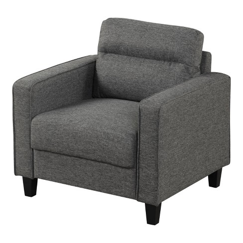 miBasics Depthcalm Transitional Upholstered Armchair Gray: Durable Polyester, Wood Legs, Foam Fill - image 1 of 4