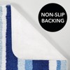 mDesign Striped Microfiber Bathroom Spa Mat Rugs/Runner, Set of 3 - 4 of 4