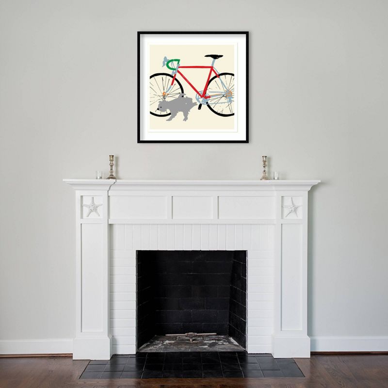 33&#34; x 33&#34; A Bike for The Boys Dog by Jenny Frean Wood Framed Wall Art Print - Amanti Art, 6 of 11