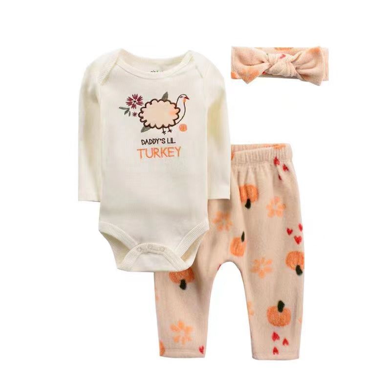 Chick Pea Thanksgiving Baby Girl Clothes Stunning Newborn Girl Holiday Outfit, 1 of 2