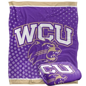 Western Carolina University Logo Dots Silky 50x60 Blanket, 1 Sided - 1 of 4
