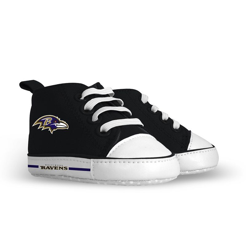 Baby Fanatic Pre-Walkers High-Top Unisex Baby Shoes -  NFL Baltimore Ravens, 1 of 6