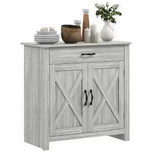 NicBex Barn Door Style Buffet Cabinet with Storage 32" Accent Farmhouse Kitchen Sideboard Cabinet with Adjustable Shelf for Living Room - 1 of 4