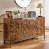 AMERLIFE High Gloss Burl Buffet Sideboard Cabinet - 2 of 4