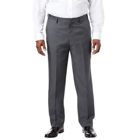 Kingsize Men's Big & Tall Ks Signature By Kingsize Easy Movement Plain  Front Expandable Suit Separate Dress Pants - 42 38, Gray : Target