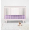 Bacati - Solid Lilac 100 percent Cotton Universal Baby US Standard Crib or Toddler Bed Fitted Sheet - 4 of 4