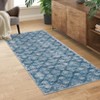 Vintage Rug Floral Area Rugs Thin Boho Geometric Print Distressed Rugs for Kitchen Low Pile Washable - 2 of 4