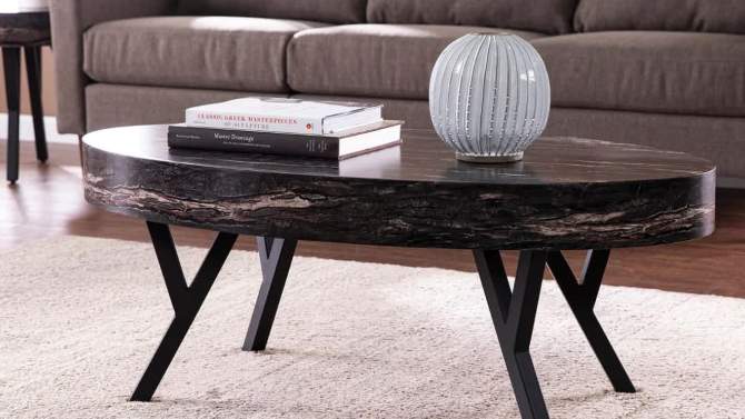 Masnan Faux Marble Cocktail Table Black - Aiden Lane, 2 of 10, play video