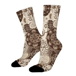 Alchemical Astrology Women Printed Crew Socks Funny Funky Socks Soft Polyester Novelty Gifts for Artists Men - 1 of 1