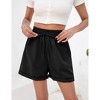 Garvee Womens High Waist Shorts with Deep Pocket Drawstring Linen Texture Casual Shorts for Women Summer Athletic Shorts - 4 of 4