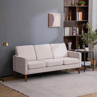 Karl Home |Charlies Three Seats Without Chaise Concubine Solid Wood Frame Sofa