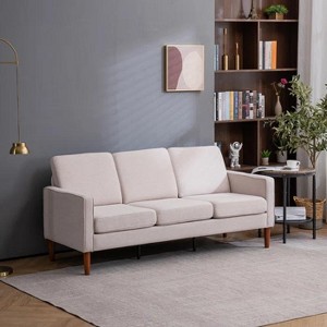 Karl Home |Charlies Three Seats Without Chaise Concubine Solid Wood Frame Sofa - 1 of 4