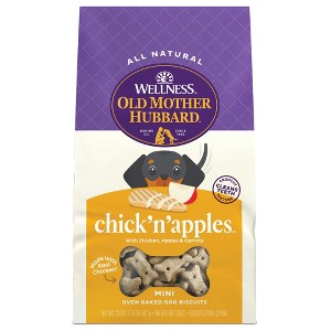 Old Mother Hubbard by Wellness Wheat Free Classic Crunchy CHICK'N' Apple with Chicken and Carrot Biscuits Mini Oven Baked Dog Treats - 1 of 4