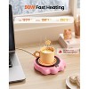 FAAYFIAN 50W Cat Paw Coffee Mug Warmer, Cute Cup Warmer with 3 Temp Settings & 2¨C10H Timer, 3.1" Heating Plate for Desk and Home - 2 of 4