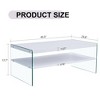 MAYEERTY Double Layered Rectangular Coffee Table for Living Rooms and Bedrooms - 3 of 4