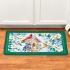 Collections Etc Floral Songbird Birdhouse Anti-Fatigue Kitchen Mat Green - 2 of 2