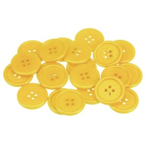 Unique Bargains Resin Craft Snap Round Flat 4-Hole Sewing Buttons 50 Pcs - 1 of 4