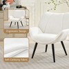 Modern Accent Chair Wingback Armchair Mid-Century Upholstered Lounge Arm Chair with Solid Wood Frame & Soft Cushion for Living Room, Bedroom - 3 of 4