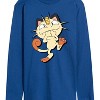 Men's - Pokémon - Meowth Shadow Long Sleeve Graphic T-Shirt - 2 of 4