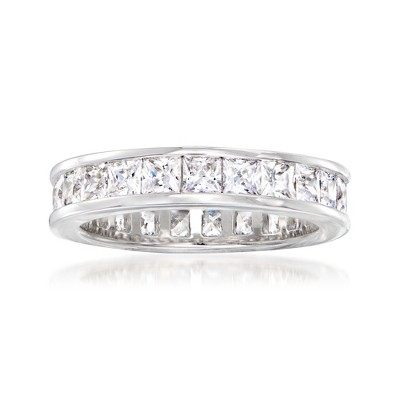 Ross-Simons 2.60 ct. t.w. Princess-Cut CZ Eternity Band in Sterling Silver