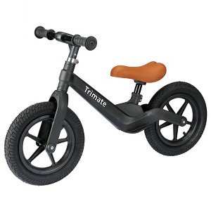 Trimate: Toddler 12" Black Balance Bike with Inflated Tire, Ages 3-5 - 1 of 4