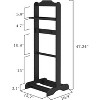 Portable Wooden Clothes Rack, 5-in-1 Suit Valet Stand with Shoe Shelf, Coat Hanger & Top Tray, 47.24" Tall, Black - 4 of 4