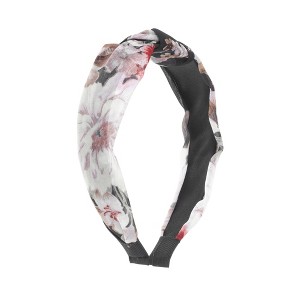 Unique Bargains Fashion Ink Flower Pattern Headbands 1 Pc - 1 of 4