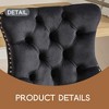 Counter Height Bar Stools Set of 2, Velvet Upholstered Barstools with Sturdy Metal Base Legs, Button Tufted and Nailheads Trim - Leovsnove - 4 of 4
