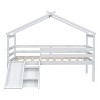 NicBex Twin Loft Bed Low Height Pine Bed Frame House Shape Design with Slide, Inclined Ladder and Full Length Guardrail, No Box Spring Required - 4 of 4