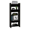 Vynxaria Vizcaya Home Office Set, Single Drawer, Keyboard Tray,Bookcase -Black - 4 of 4