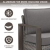 POCASSY Outdoor Sofa Couch Set with Club Lounge Chair, Patio Furniture Set with Wood Grain Square Armrest - 4 of 4