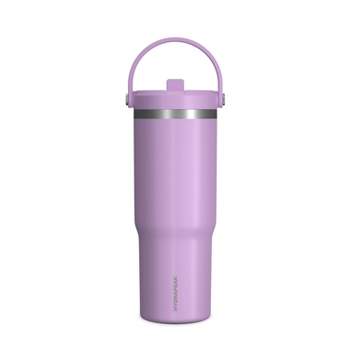 Hydrapeak Stainless Steel Bottle with Straw Lid & Silicone Boot 26oz in Mauve