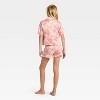 Girls' 2pc Short Sleeve Button-Down Satin Pajama Set - art class™ - 2 of 4