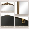 Ornate Baroque Vintage Gold Mirror - Arched Antique Brass Mirror with Full Metal Frame - Perfect for Entryway, Fireplace, Living Room - 2 of 4