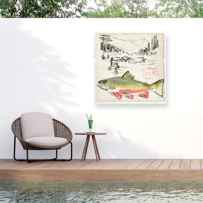 "Trout Journal II" Outdoor Canvas