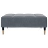 vidaXL Footstool Dark Gray 30.3"x21.7"x12.2" Velvet - 4 of 4