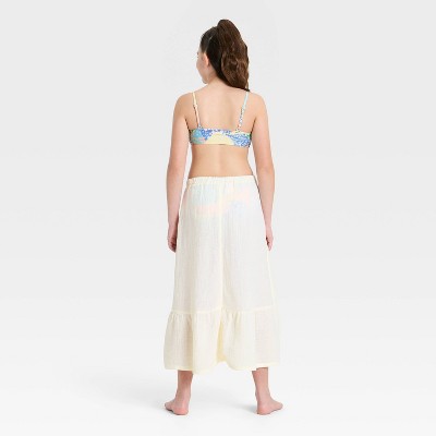 Детские юбки Art Class Girls' Ditsy Printed Bikini Skirt Set - art class™ Cream L — фото 4