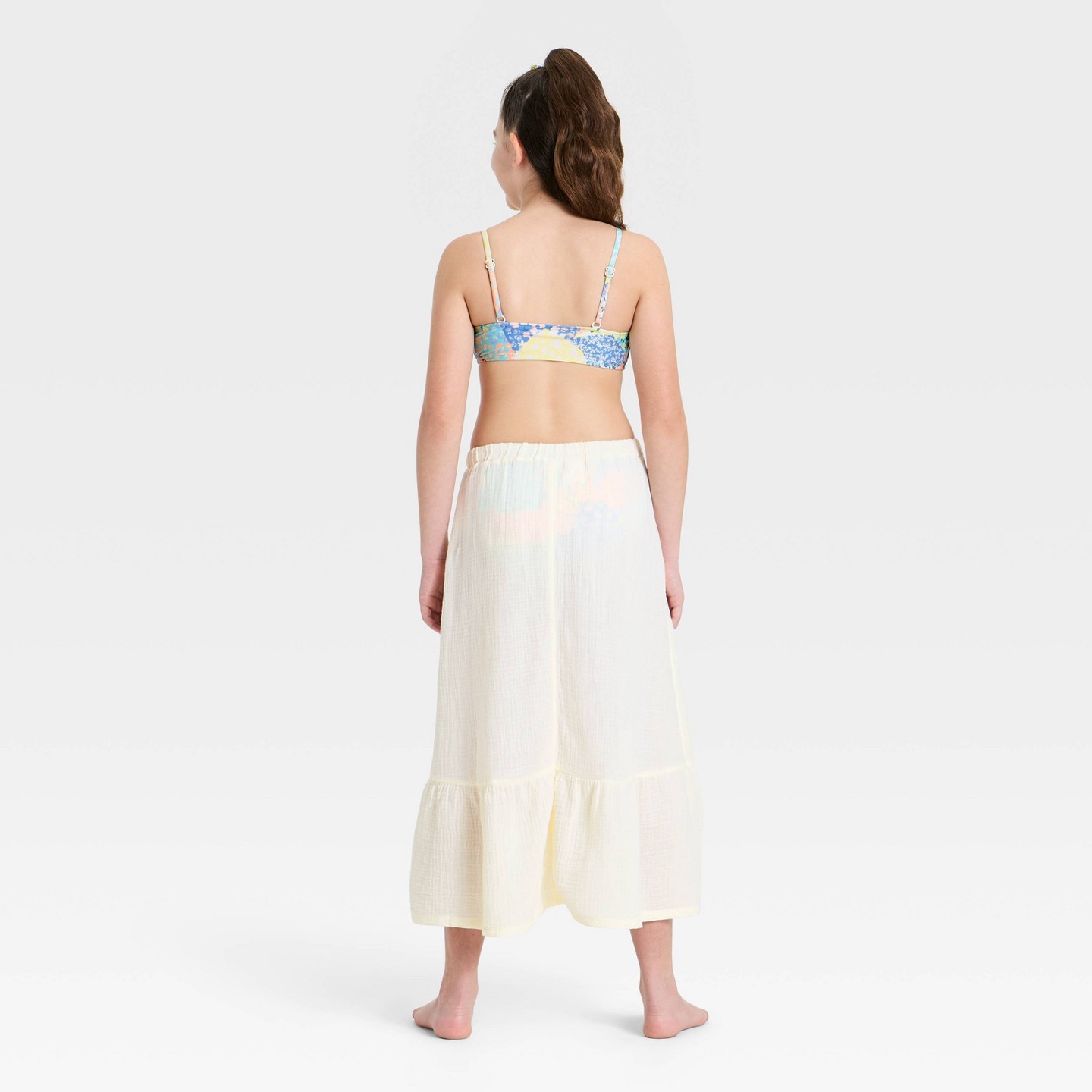 Детские юбки Art Class Girls' Ditsy Printed Bikini Skirt Set, цвет: Кремовый — фото 4