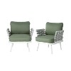 Christopher Knight Home Barbara Modern Outdoor Metal and Rope Upholstered Club Chairs (Set of 2) - 2 of 4