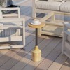JIONJOY Modern Pedestal End Table - Round Martini Drink Table with Sturdy Base for Small Spaces, Living Room & Bedroom - 2 of 4