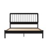 Mid-Century Modern Solid Wood Queen Spindle Bed – Black - 4 of 4