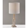 Adesso Elizabeth Table Lamp Beige: Rustic Elegance, 27.5" Height, Pleated Drum Shade, Polyresin Body, UL Listed - image 2 of 3