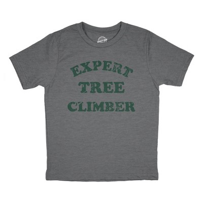 Youth Expert Tree Climber T Shirt Funny Adventurous Exploring Tee For Kids - Crazy Dog Youth T Shirt