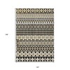 Charcoal Gray And Gold Quatrefoil Washable Indoor Outdoor Area Rug - 3 of 4