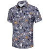 Coolmee Mens Halloween Christmas Shirts Funky Button Down Shirts Party Aloha Shirt Holiday Hawaiian Tops - 2 of 4